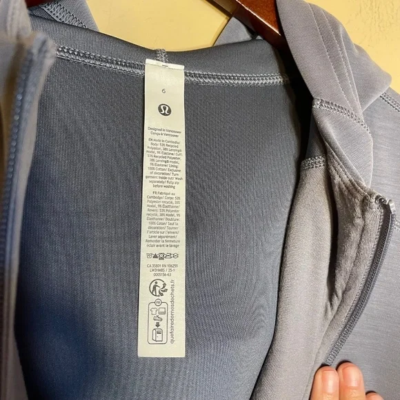 lululemon athletica Gray Hooded Jacket
